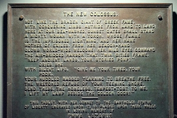 New Colossus plaque