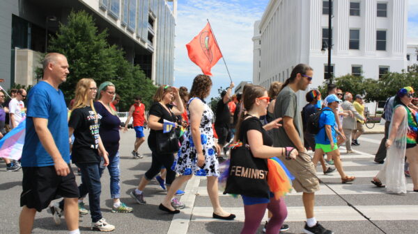 people marching for pride LGBT rights