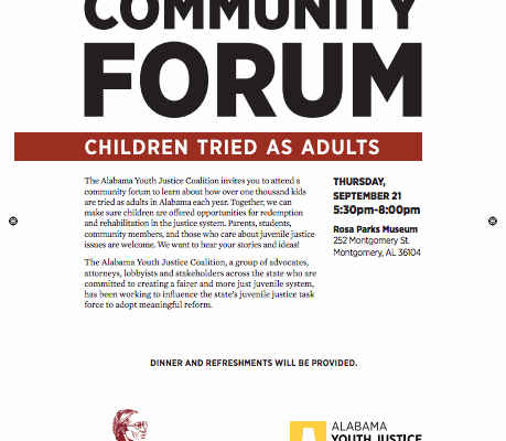 Community forum flyer