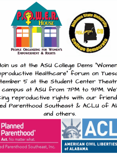Women's reproductive healthcare forum flyer