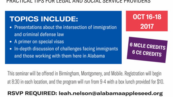 Immigration seminar flyer