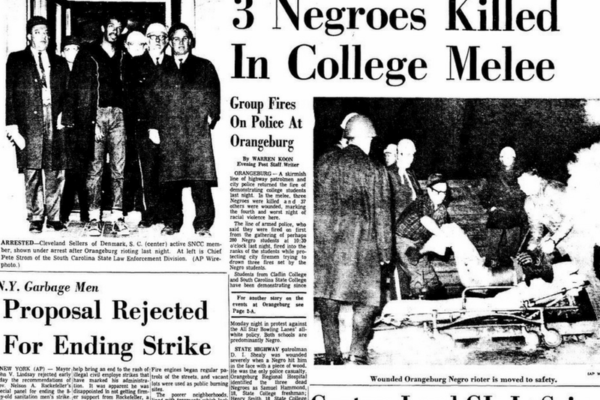 Charleston newspaper front page