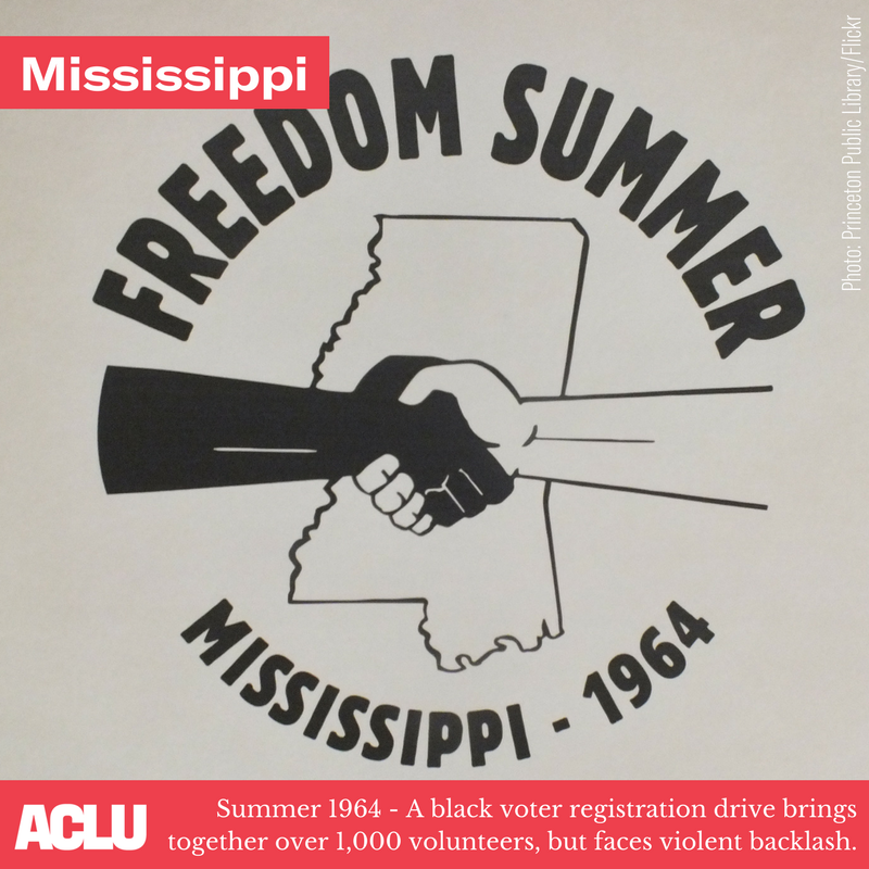 freedom summer logo in mississippi