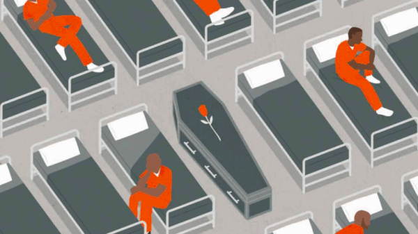 coffin in detention illustration