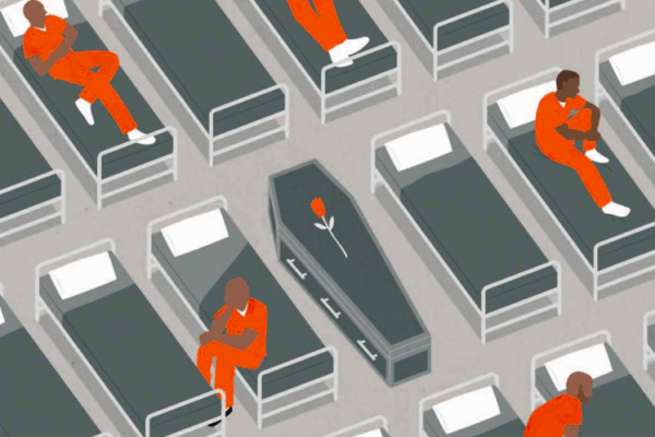 coffin in detention illustration