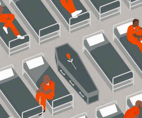 coffin in detention illustration