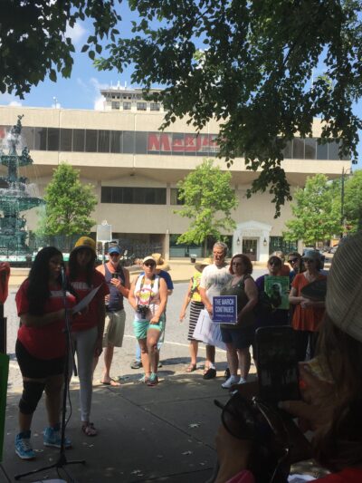 speakers at the rally