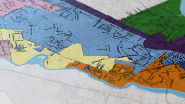A map of the redistricting plan for the City of North Charleston.
