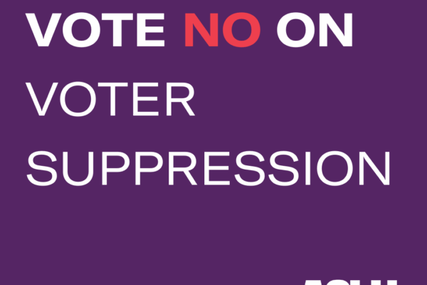 vote no on voter suppression