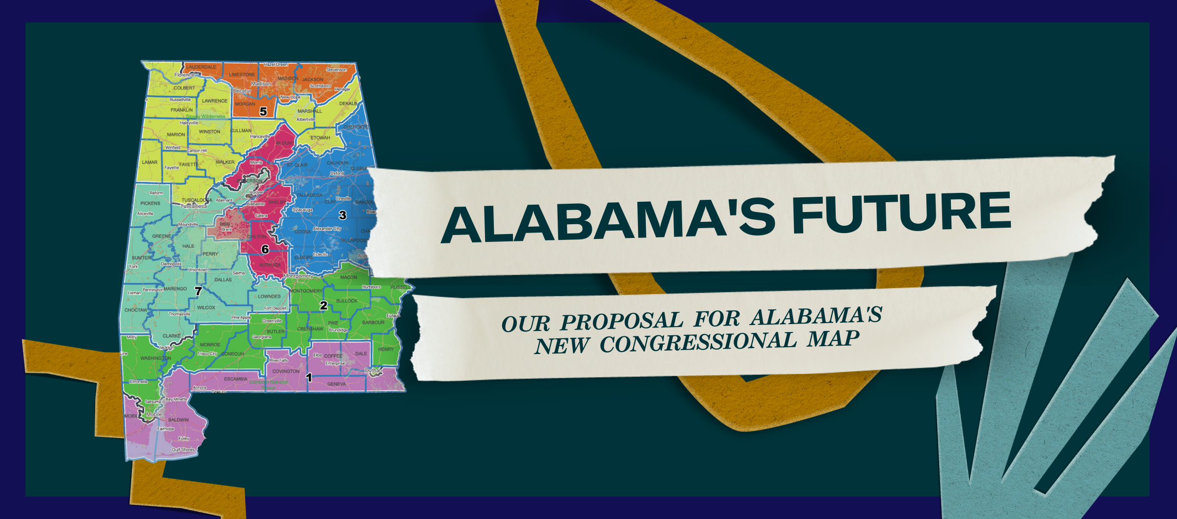 A new map of Alabama's Congressional Districts