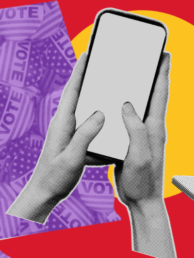 collage with phone and laptop