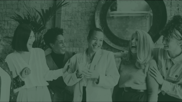 group of woemn talking