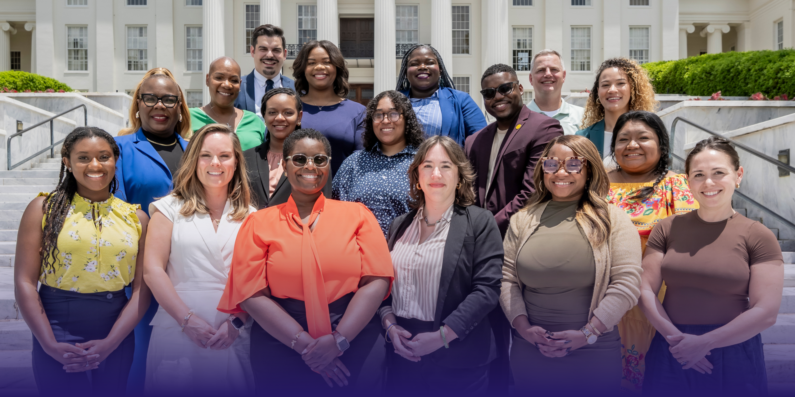 ACLU of Alabama staff on the capitol steps
