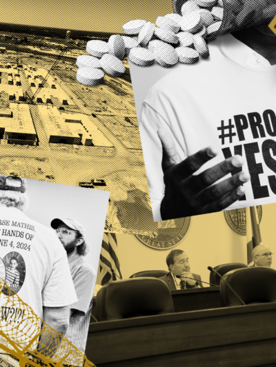 Prison oversight committee meeting collage