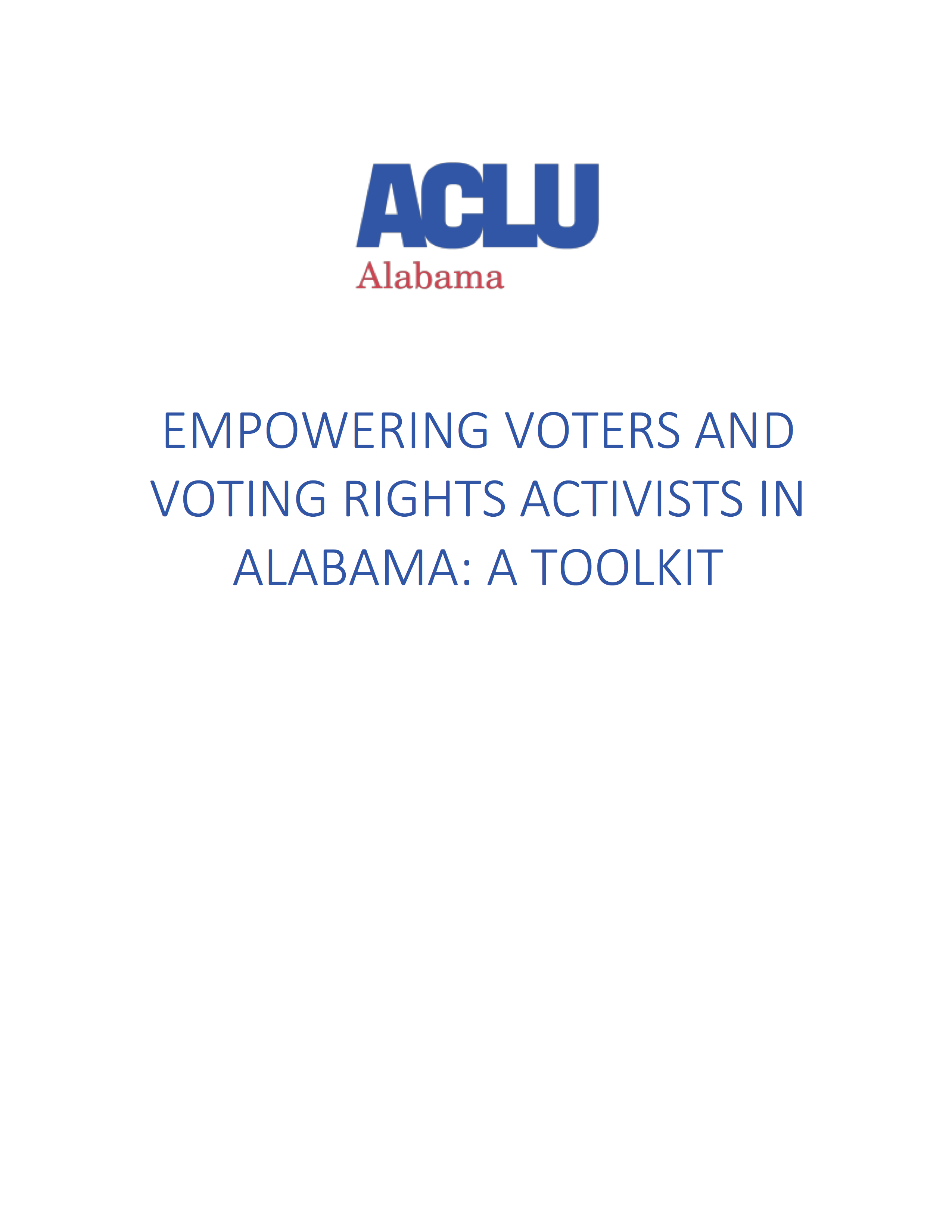 Guide ACLU of Alabama