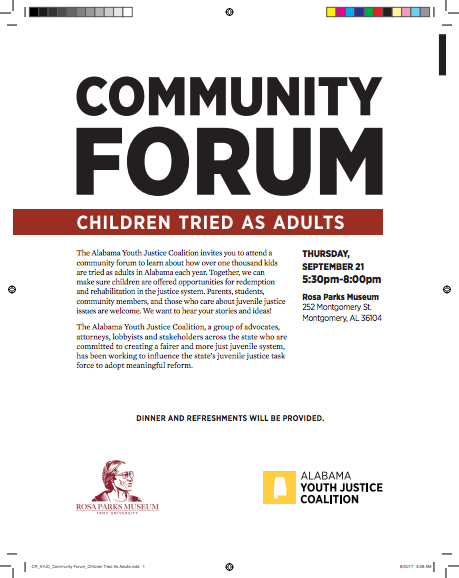 Community forum flyer