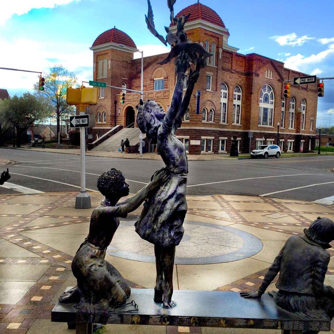 4 girls statue in front of the 16th Street Baptist Church