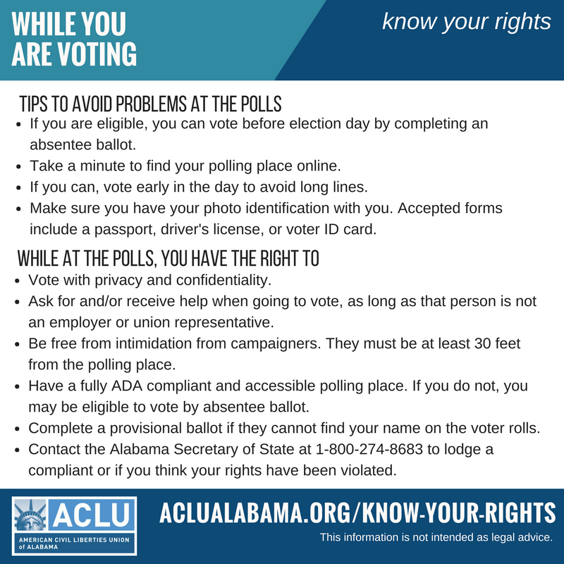 Know your right while you are voting infographic