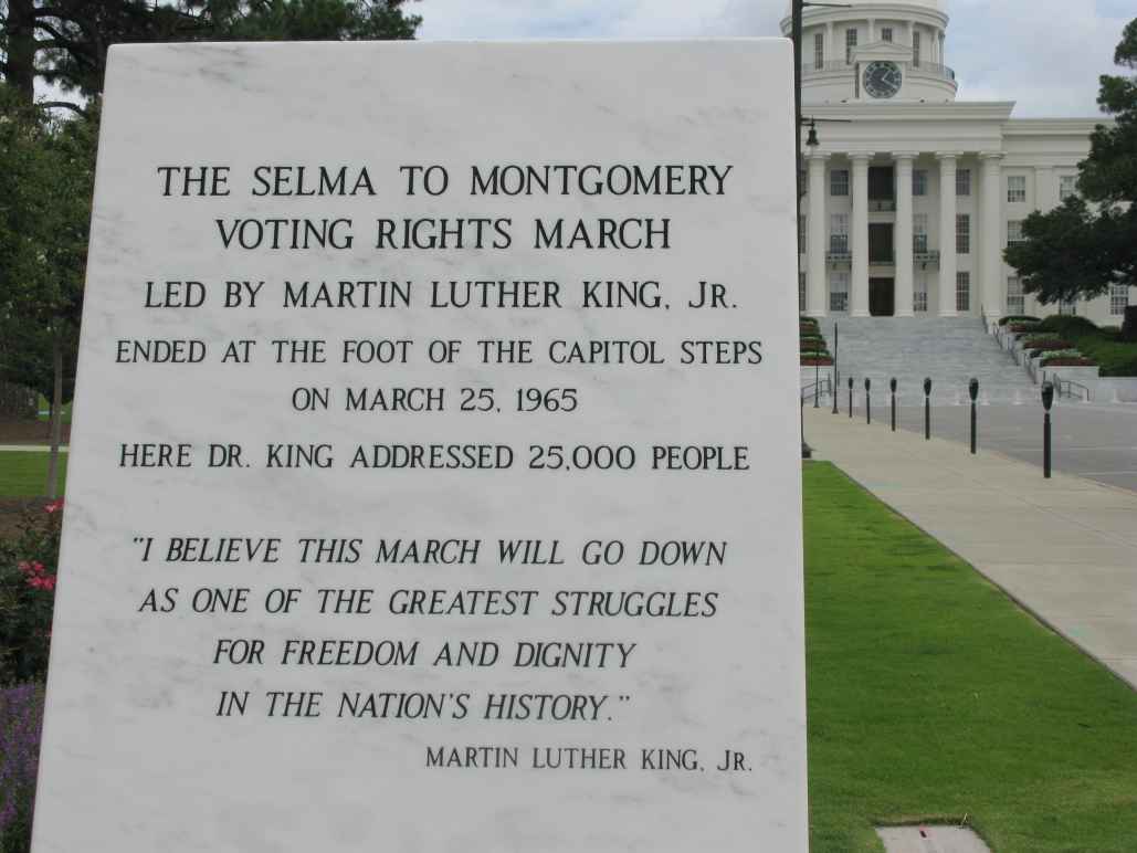 Selma to Montgomery Voting Rights March monument