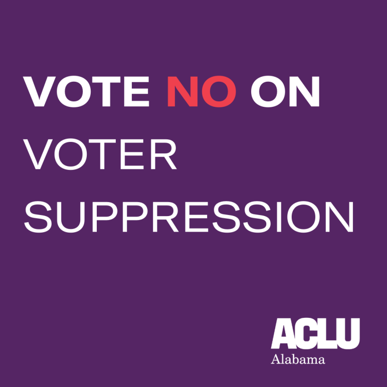 vote no on voter suppression