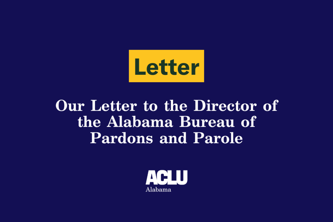 Letter to Director of Pardons and Parole.