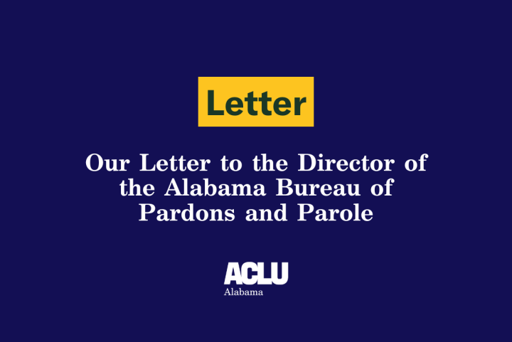 Letter to Director of Pardons and Parole.