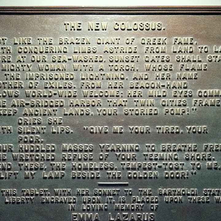 New Colossus plaque