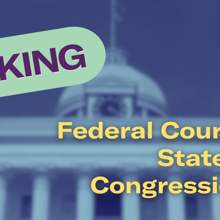 Picture of the Alabama Capitol with the words "Breaking: Federal Court Rejects State's Latest Congressional Map"