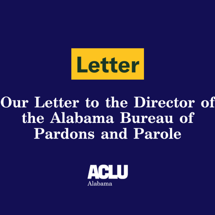 Letter to Director of Pardons and Parole.