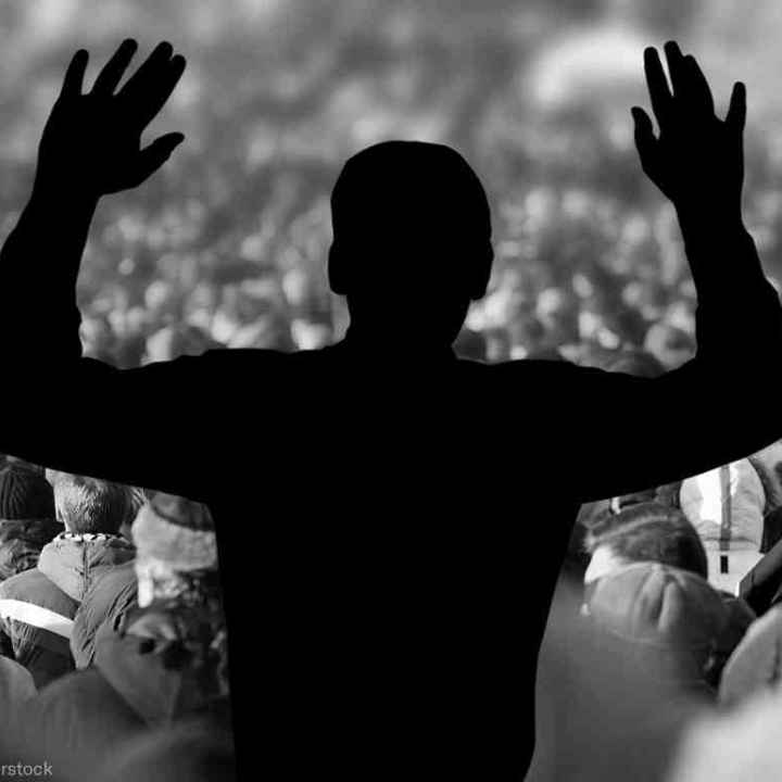 hands up silhouette