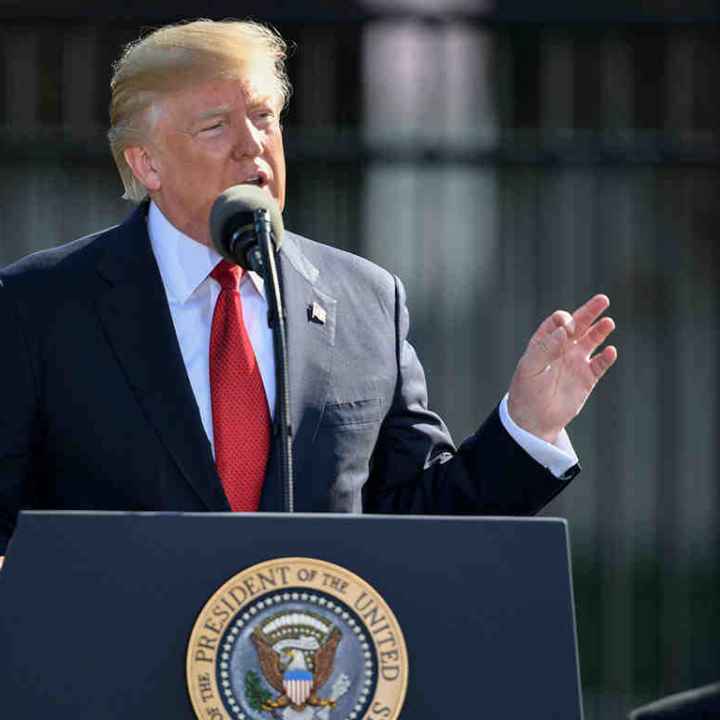 Donald Trump at podium