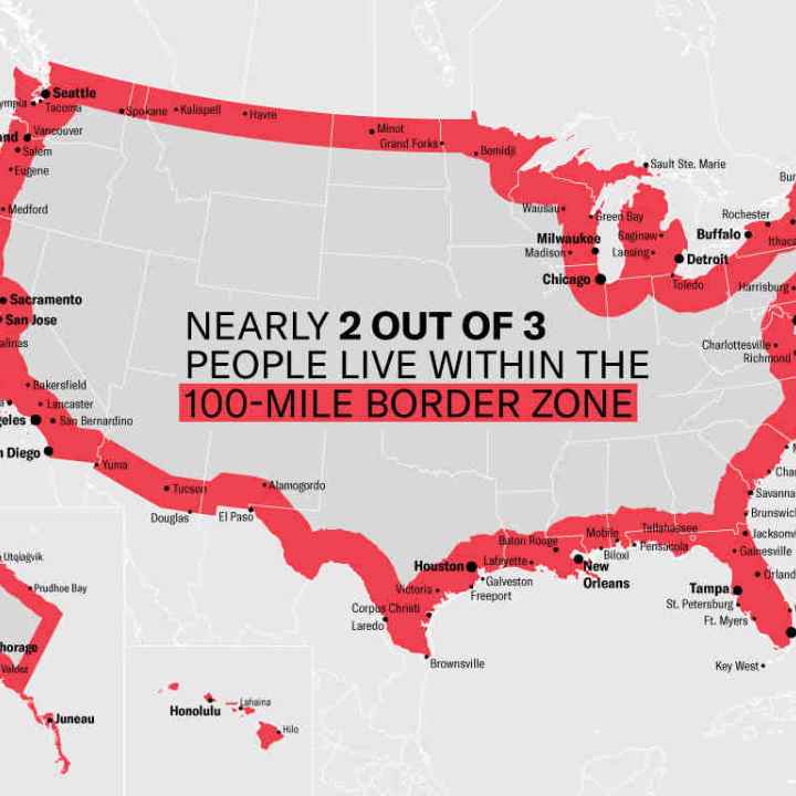 nearly 2 out of 3 people live within border zone